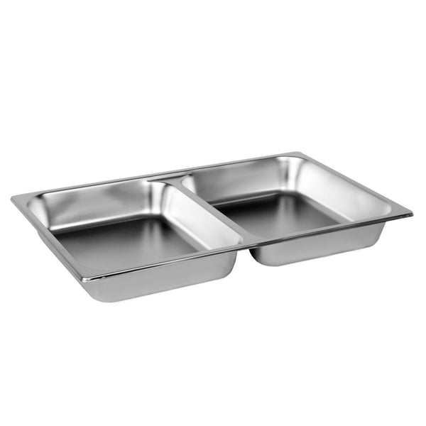 Thunder Full Size, 2-1/2" Deep, Anti-Jam, Divided Pan, Heavy-Duty, Stainless Steel 18-8, 304 Material, True 24 Gauge, NSF, Each