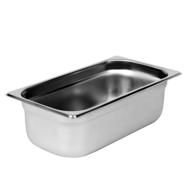 Thunder Third Size, 4" Deep, Anti-Jam, Heavy-Duty, Stainless Steel 18-8, 304 Material, True 25 Gauge, NSF, Each