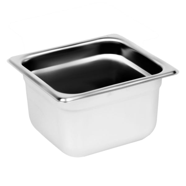 Thunder Sixth Size, 4" Deep, Anti-Jam, Heavy-Duty, Stainless Steel 18-8, 304 Material, True 25 Gauge, NSF, Each