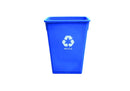 Thunder 23 Gallon, 20" X 11-1/4" X 29-3/4", Trash Can With Recycle Mark, Blue Color, High-Density Polyethylene, Each