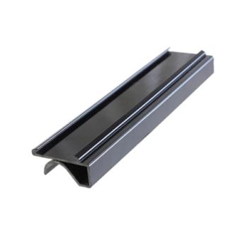 Thunder 6" X 1-2/7" X 5/8", Black Snap-Under Shelf Label, Polyvinyl Chloride, Pack of 4