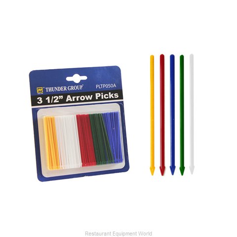 Thunder 3-1/2" Arrow Picks, Assorted Color, Polystyrene, Pack of 500
