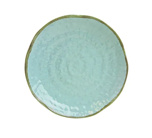 Thunder 7-1/4" Diameter X 1-1/4" Height, Lotus Shape Plate, Seaside, Melamine, Dozen