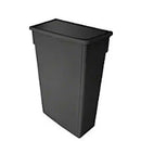 Thunder 20" X 11-1/4" X 29-3/4", Trash Can, Black Color, High-Density Polyethylene, Each