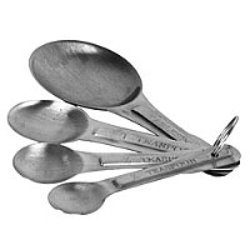 Thunder 1/4, 1/2, 1 Teaspoon, 1 Tablespoon Measuring Spoon Set, Stainless Steel, 4 Piece Set