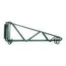 Thunder 18" x 11-1/4" x 1-4/7", Direct Wall Bracket, Double Shelf Support, Green Epoxy Coated Iron Wire, NSF, Each