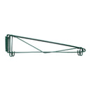 Thunder 24" x 11-1/4" x 1-4/7", Direct Wall Bracket, Double Shelf Support, Green Epoxy Coated Iron Wire, NSF, Each