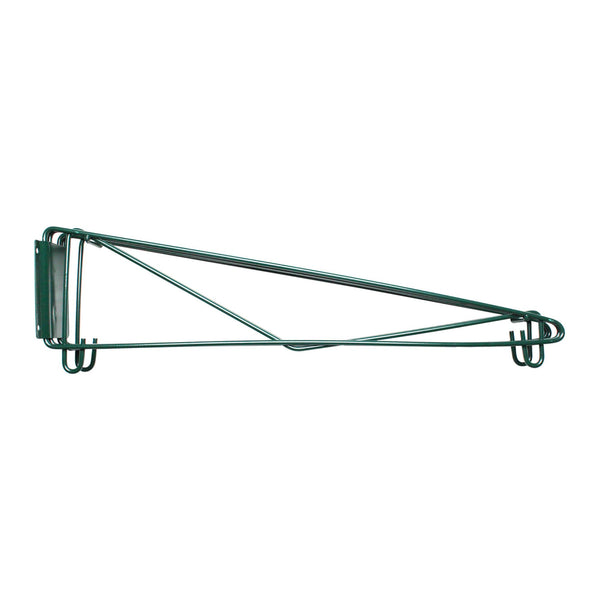 Thunder 24" x 11-1/4" x 1-4/7", Direct Wall Bracket, Double Shelf Support, Green Epoxy Coated Iron Wire, NSF, Each
