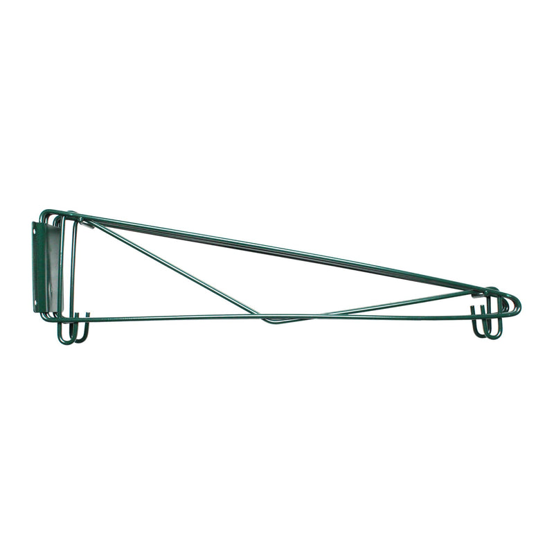 Thunder 24" x 11-1/4" x 1-4/7", Direct Wall Bracket, Double Shelf Support, Green Epoxy Coated Iron Wire, NSF, Each