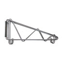 Thunder 14" x 11-1/4" x 1-4/7", Direct Wall Bracket, Double Shelf Support, Chrome Plated Wire, NSF, Each