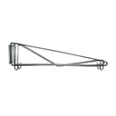 Thunder 24" x 11-1/4" x 1-4/7", Direct Wall Bracket, Double Shelf Support, Chrome Plated Wire, NSF, Each