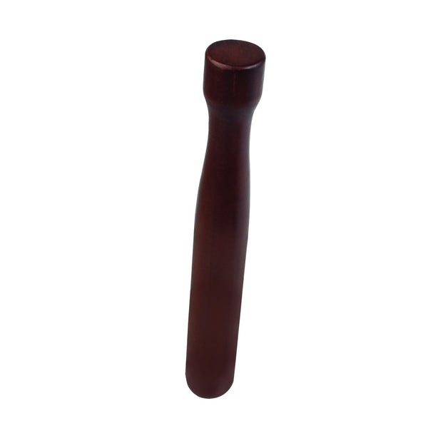 Thunder 8" x 1" x 1" Bar Muddler with Flat Head, Walnut Color, Lacquered Wood, Each