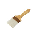 Thunder 3" Flat Head, 9-7/8" x 3" x 5/8" Sterilized and Bleached Boar Bristle Pastry Brush Bounded by Brown Plastic Ferrule, Boar Bristles with Wooden Handle, Each