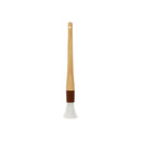 Thunder 1" Round Head, 12-1/8" x 1" x 1/2" Nylon Bristles Pastry Brush Bounded by Brown Plastic Ferrule, Nylon Bristles with Wooden Handle, Each