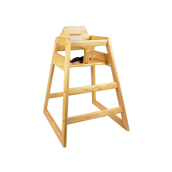 Thunder 20" x 22-5/6" x 29-1/2", Natural Wood Finished, Children High Chair, Wood, Knock-Down Package, Each