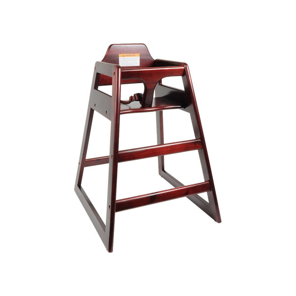 Thunder 20" x 22-5/6" x 29-1/2", Mahogany Wood Finished, Children High Chair, Wood, Knock-Down Package, Each