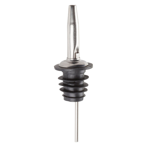 Winco Metal Pourers, Tapered Spout, Black Plastic Stopper, Pack of 12