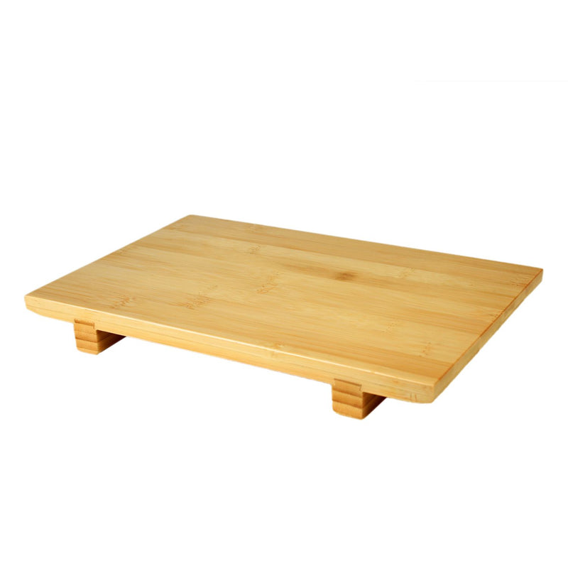 Thunder 10-1/2" x 7" x 1-1/4" Sushi Plate, Bamboo, Each