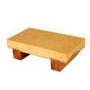 Thunder 8-1/2" x 4-3/4" x 2-1/4" Sushi Plate, Wood, Each